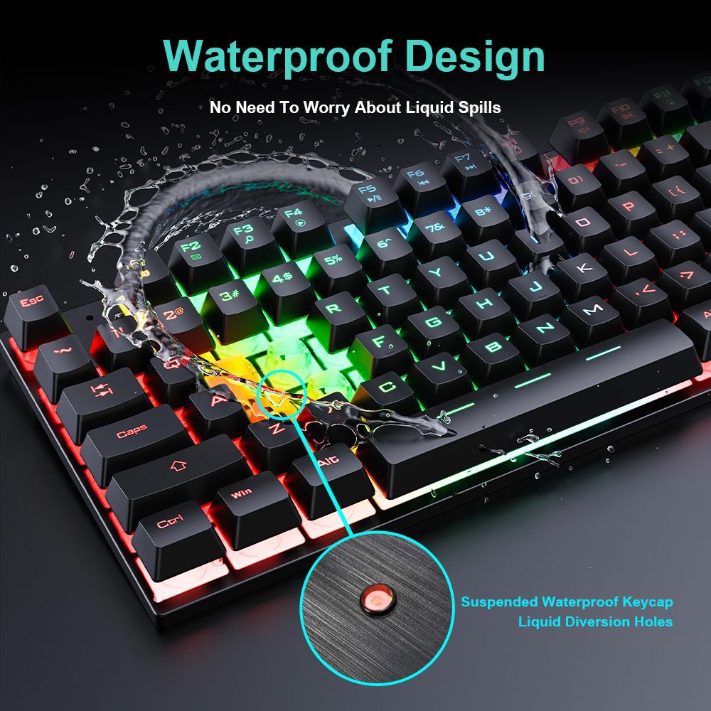 مجموعة لوحة مفاتيح ألعاب سلكية - مراجعة Laptop Accessories Combo Set وسعره